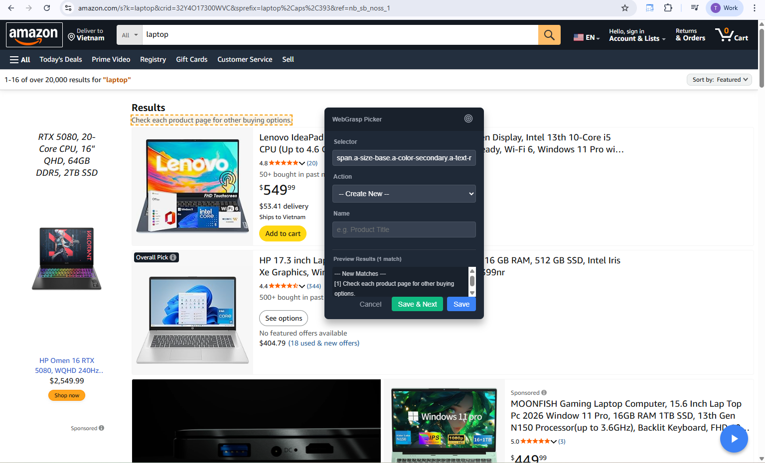 Picker Tool Interface